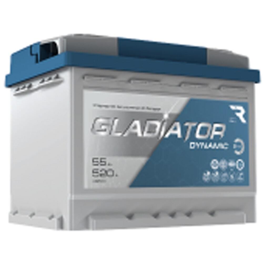 GLADIATOR dynamic 6CT-55L(0) 55 520 242x175x190 Обратная Аккумуляторы [А10Г]