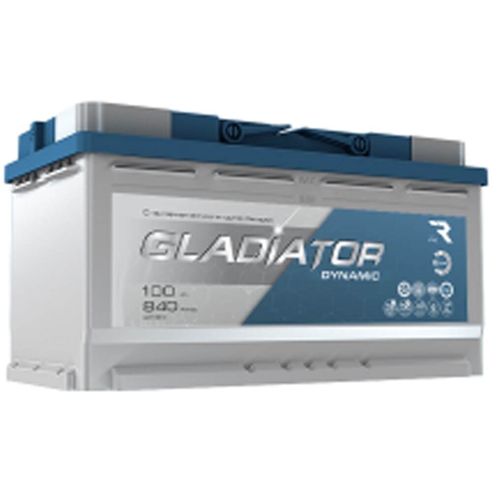 GLADIATOR dynamic 6CT-100R(1) 100 840 353x175x190 Прямая Аккумуляторы [А10Г]