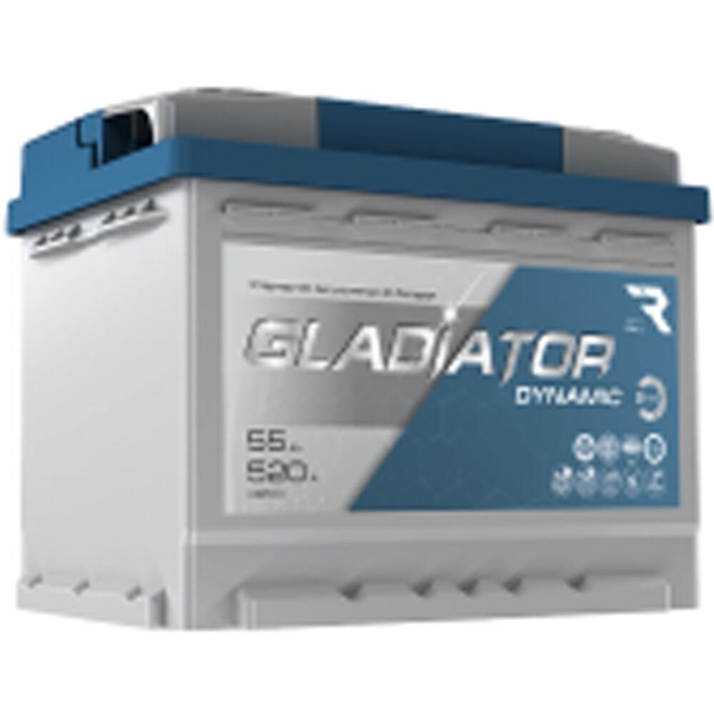 GLADIATOR dynamic 6CT-55R(1) 55 520 242x175x190 Прямая Аккумуляторы [А10Г]